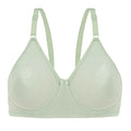 Wirefree Non - Padded Combed Cotton Everyday Comfort Bra - Light Green Shade