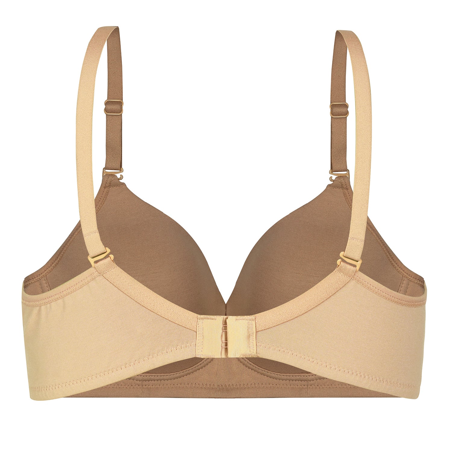 Wirefree Padded Combed Cotton Everyday Comfort Bra - Nude Shade