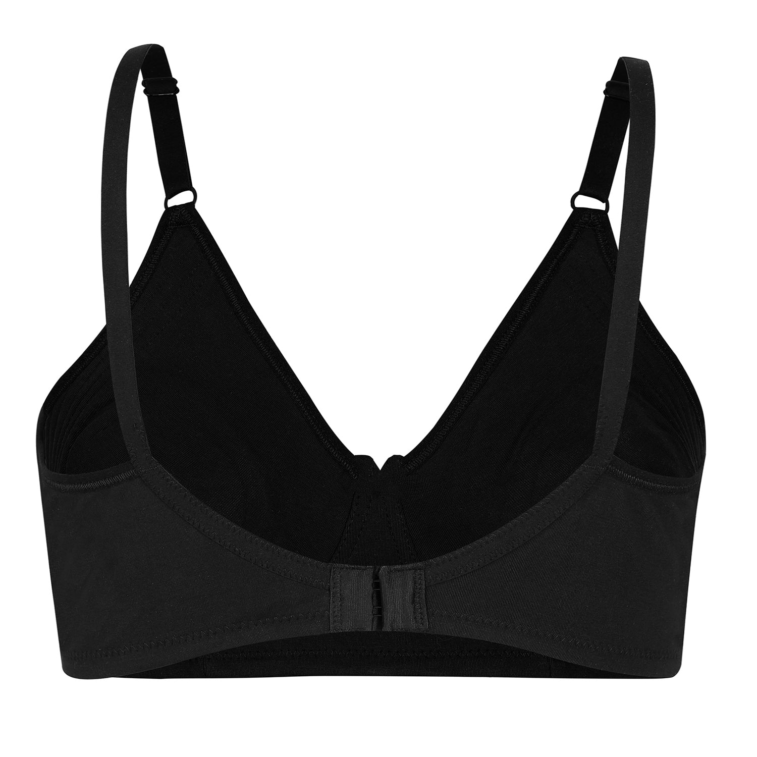Wirefree Non-Padded Combed Cotton Everyday Comfort Bra - Black Shade