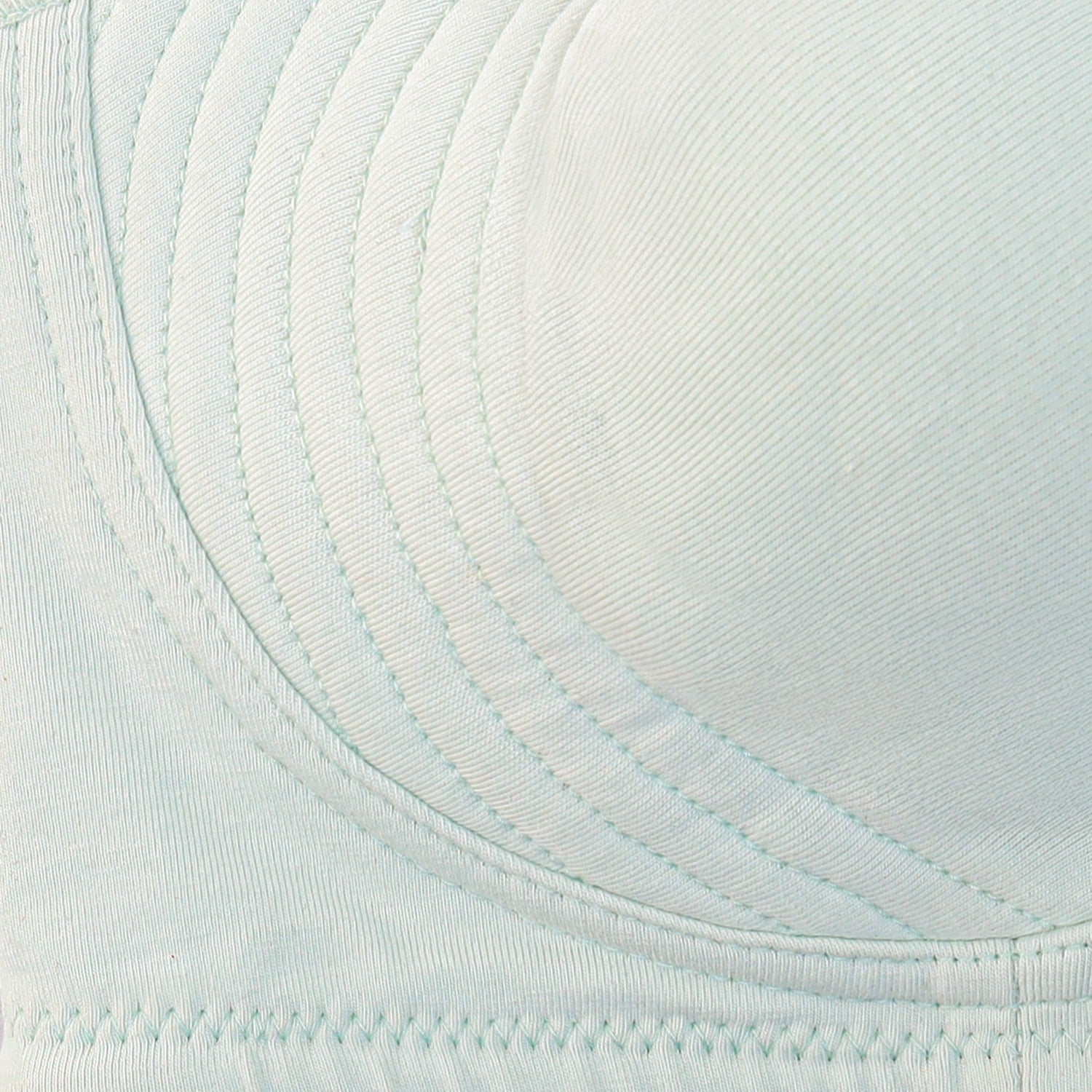 Wirefree Non - Padded Combed Cotton Everyday Comfort Bra - Light Green Shade